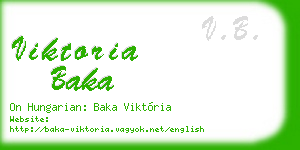 viktoria baka business card
